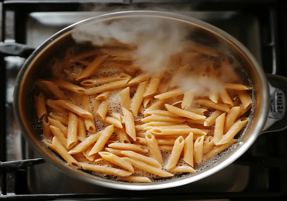 The Secret to Creamy Garlic Parmesan Chicken Pasta (Easy One-Pan Recipe) 5 Deglaze-&-Cook-the-Pasta