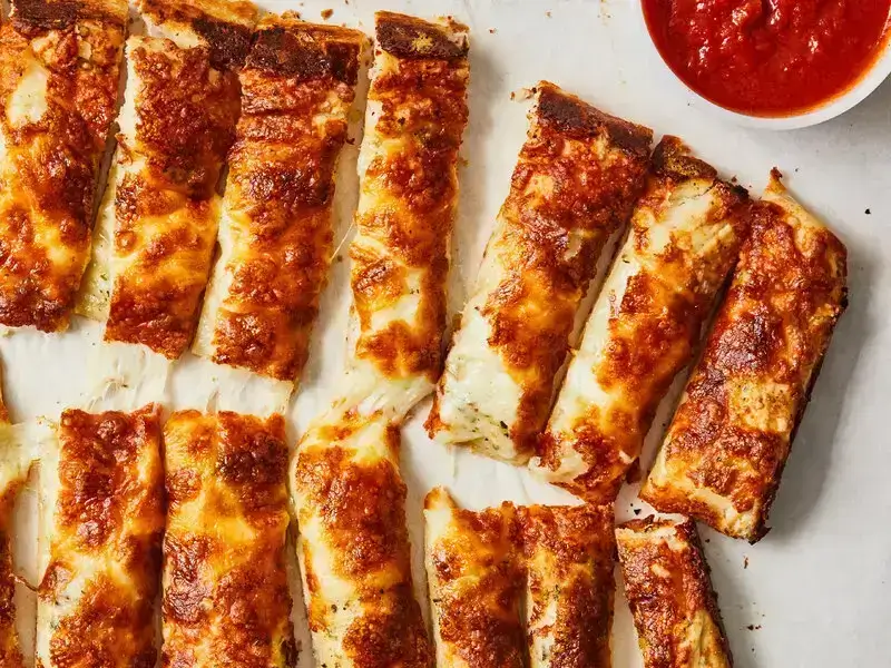 The Secret to Creamy Garlic Parmesan Chicken Pasta (Easy One-Pan Recipe) 7 Cheesy-Breadsticks