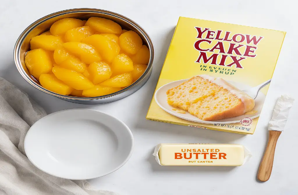 Peach-Dump-cake-ingredients