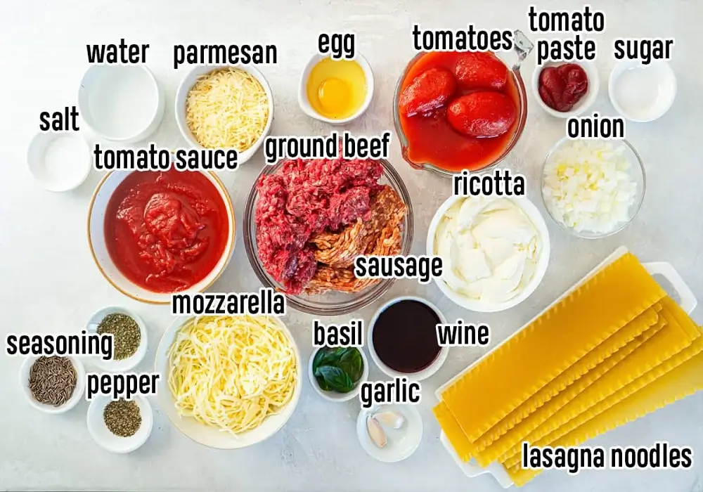Lazy Lasagna Recipe (Quick, Cheesy & Stress-Free!) 2 lazy lasagna recipe ingredients