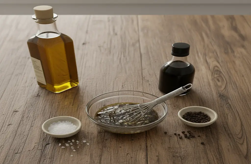 Whisking-olive-oil-and-balsamic-vinegar-for-dressing-Step-2